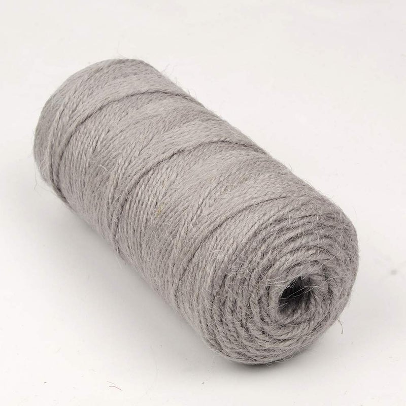 Micomon 300 Feet Gray Jute Twine String for Crafts, Gifts, Packing, Gardening - Image 3